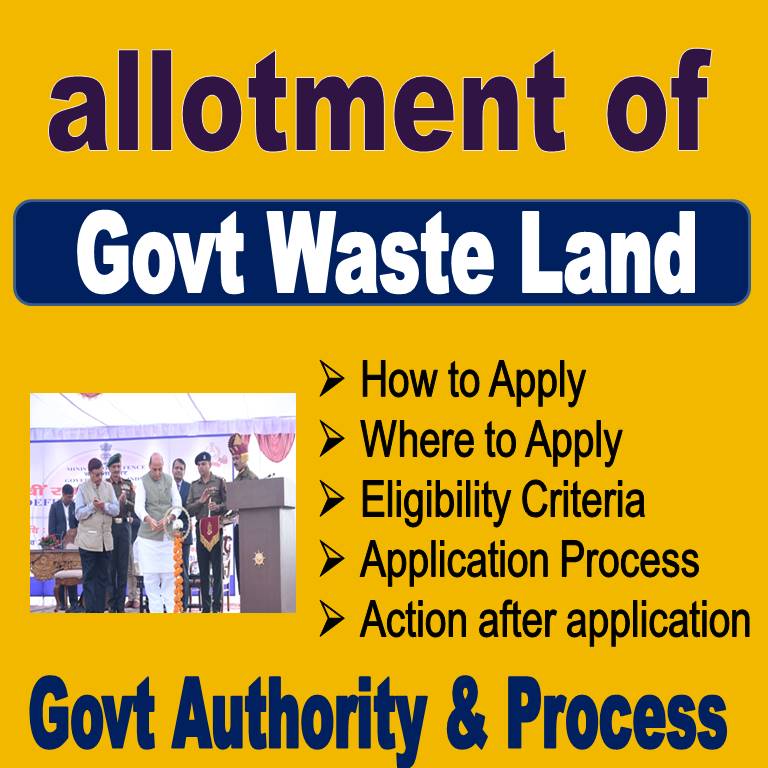allotment of govt waste land