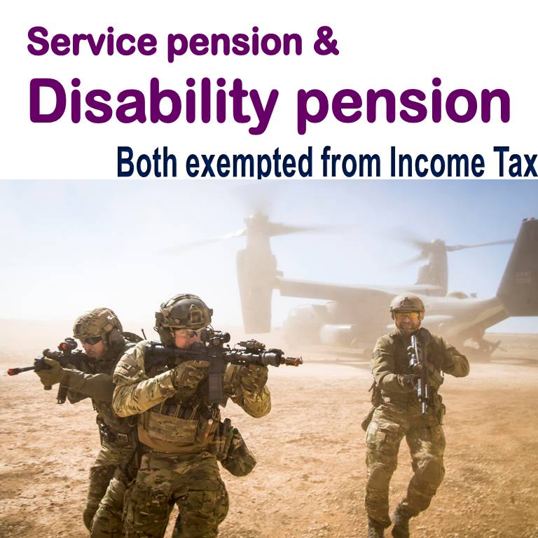 Disability pension is exempted from income tax