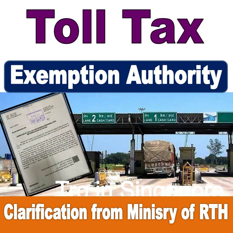 toll tax exemption for defence