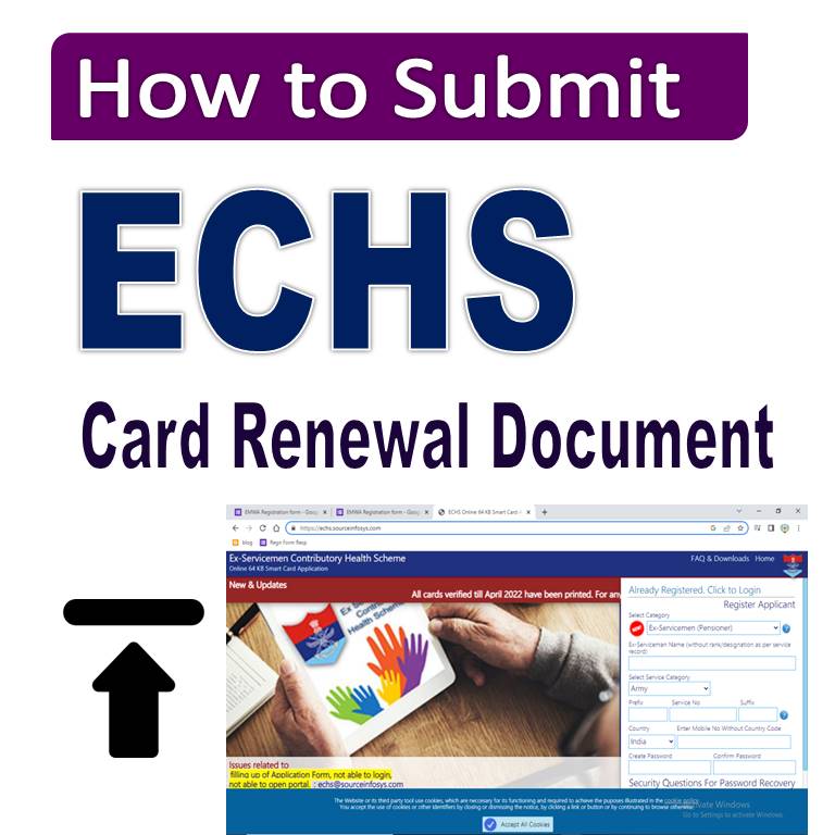 how to submit echs card renewal documents