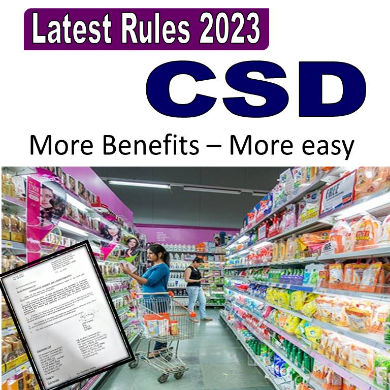 CSD canteen latest rules 2023