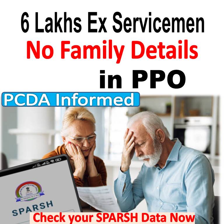 6 Lakhs Ex Servicemen Found without Family Details in PPO : Check it Now  