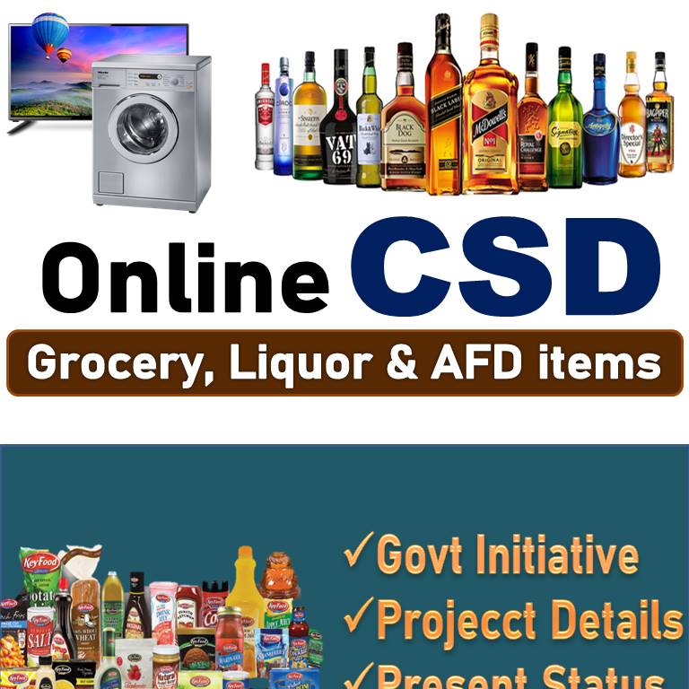 Online CSD Grocery Items and Liquor