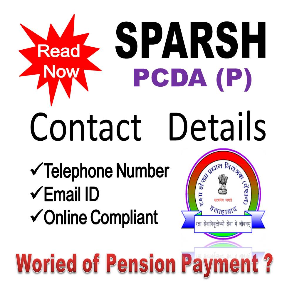 SPARSH PCDA Pension Allahabad Contact Number Email ID