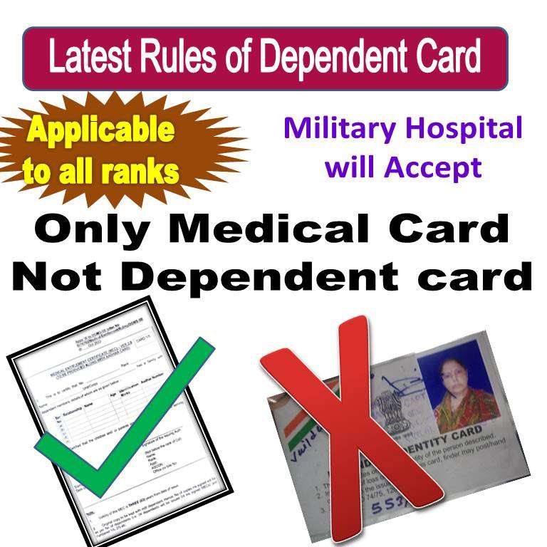 Military Hospital will Accept only Medical Card Not Dependent card