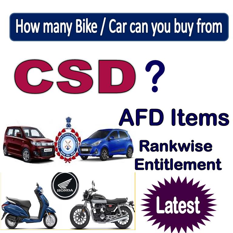 bike and car entitlement from csd