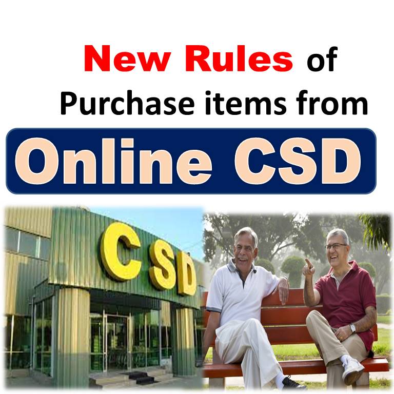 new rules of CSD online item purchase