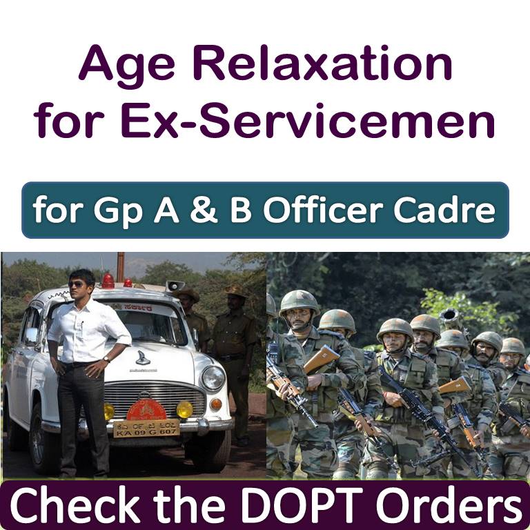 age relaxation for exsm in oficer cadre recruitment
