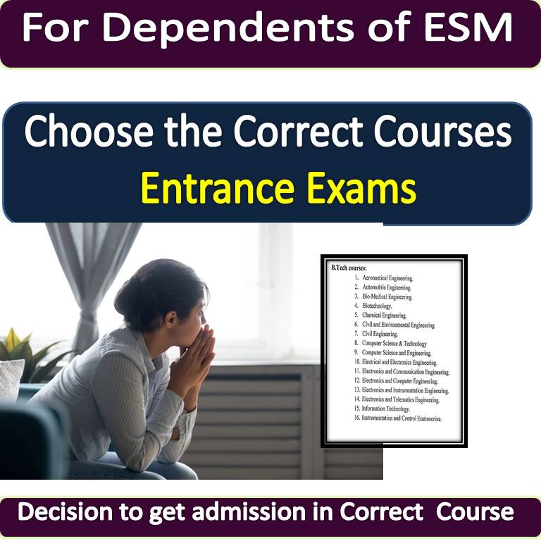 Entrance exams for Tech Courses after 10+2