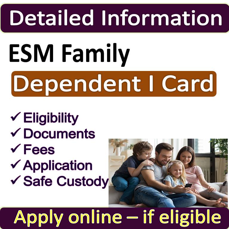 Eligibility for Dependent I Card (DIC) or Family I Card of Exservicemen