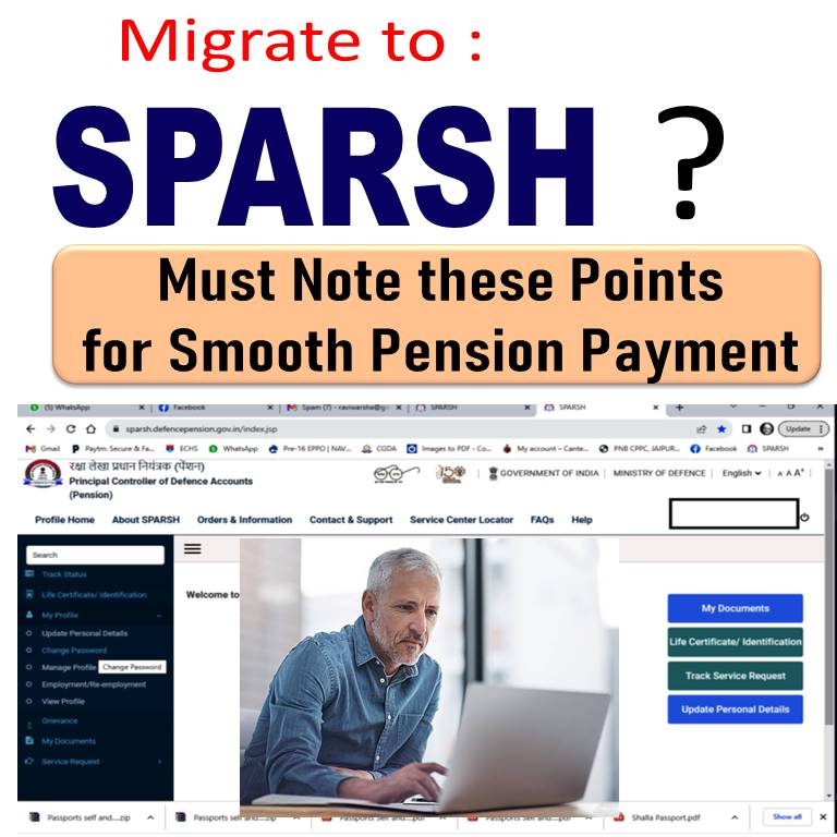 Migrate to SPARSH ? Must Note these Points for Smooth Pension Payment