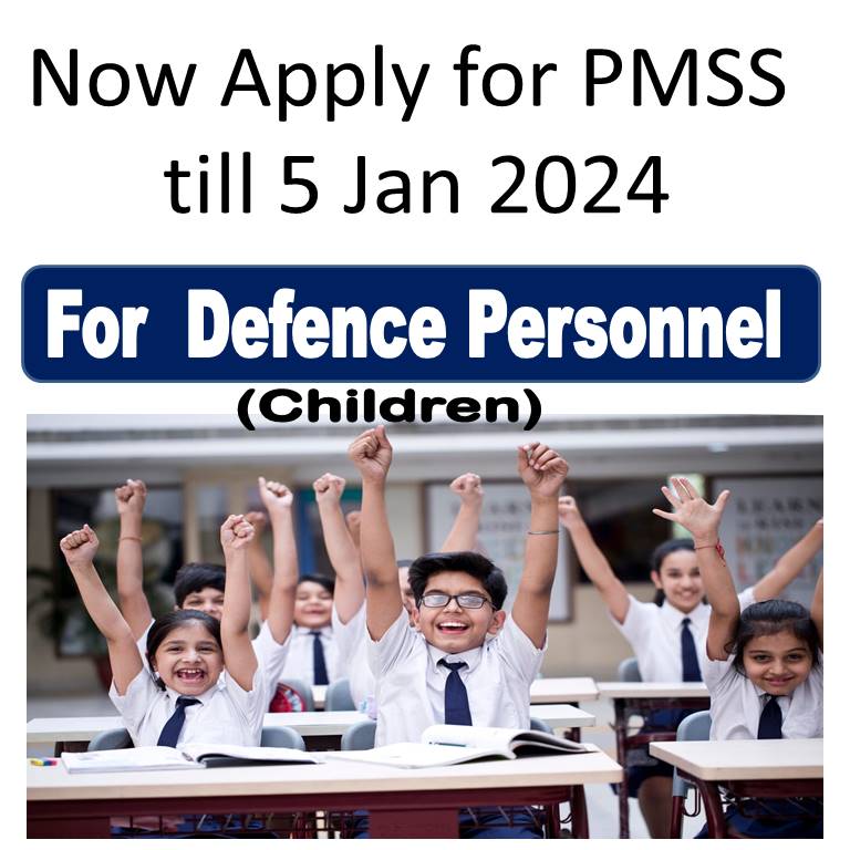 Defence Pensioners & Serving Soldiers may Apply for PMSS till 5 Jan 2024