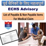 ECHS ADVISORY ON PAYABLE / NON-PAYABLE ITEMS FOR SETTLEMENT OF CLAIMS