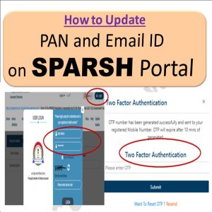 update pan and email ID on SPARSH