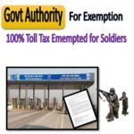 toll tax exemption rules for soldiers