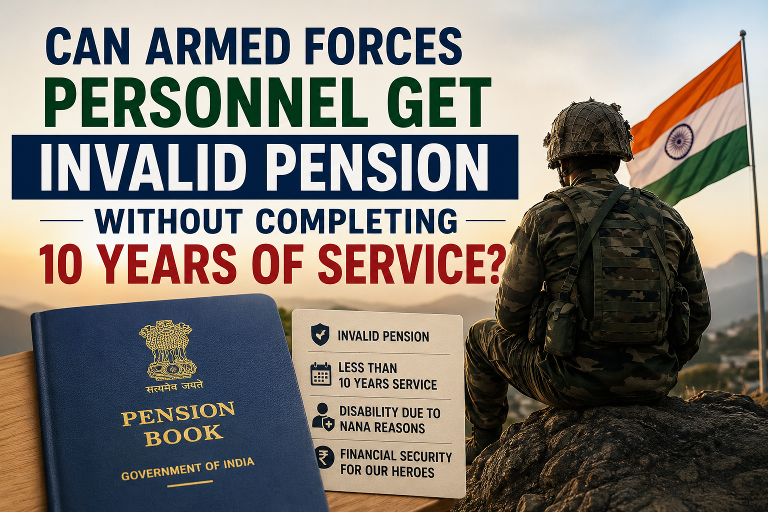 Can Armed Forces Personnel Get Invalid Pension Without Completing 10 Years of Service?