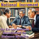 Notional Increment for Military Pensioners : Order issued by Defence Ministry