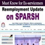 sparsh pension reemployed exservicemen
