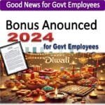 bonus 2024 anounced for govt employees