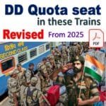 Defence Quota seats in train