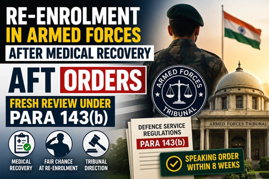 Re-Enrolment in Armed Forces After Medical Recovery: AFT Orders Fresh ...