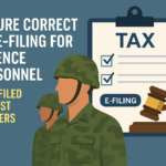 itr e filing for defencce personnel - correct process