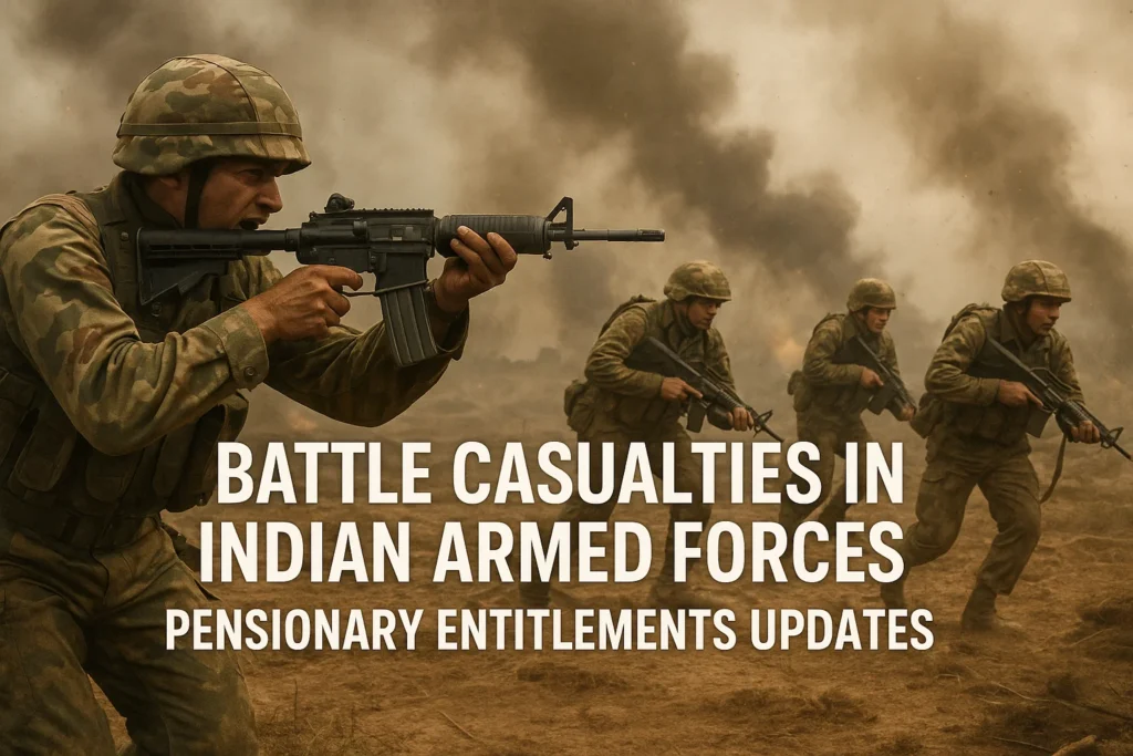 Battle Casualties in Indian Armed Forces- Pensionary Entitlements Updates