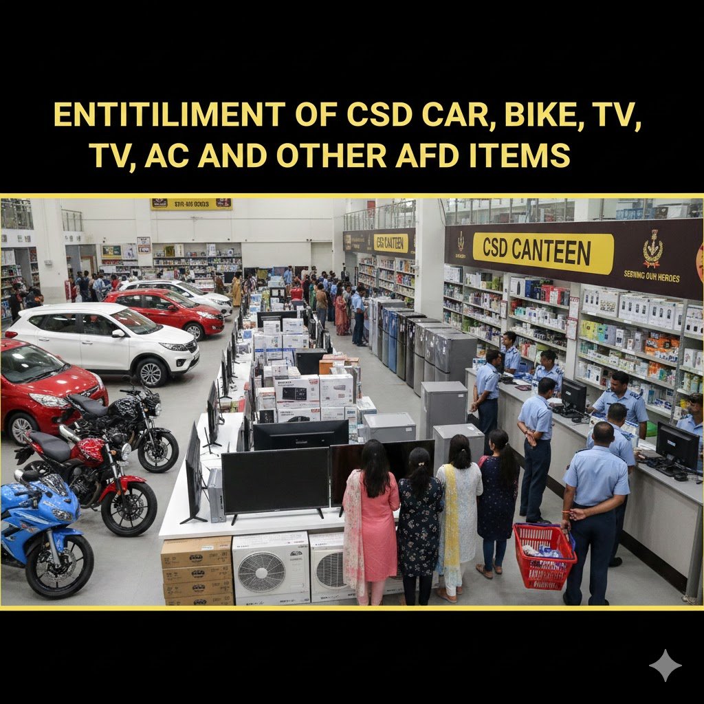 Complete Guide to AFD-I Entitlements Under CSD for Serving, Retired Defence Personnel & Defence Civilians (2025 Update)