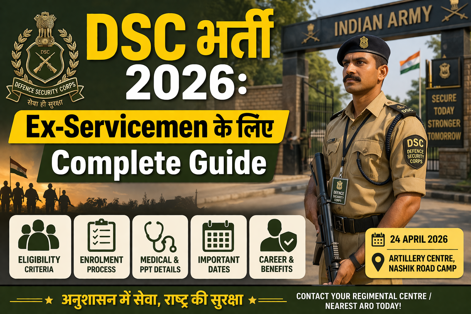 DSC भर्ती 2026: Ex-Servicemen के लिए Complete Guide