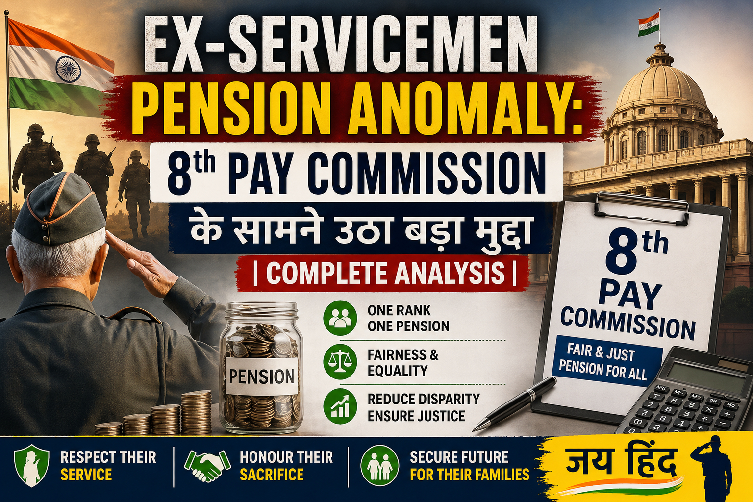 Ex-Servicemen Pension Anomaly: 8th Pay Commission ke Samne Utha Bada Mudd