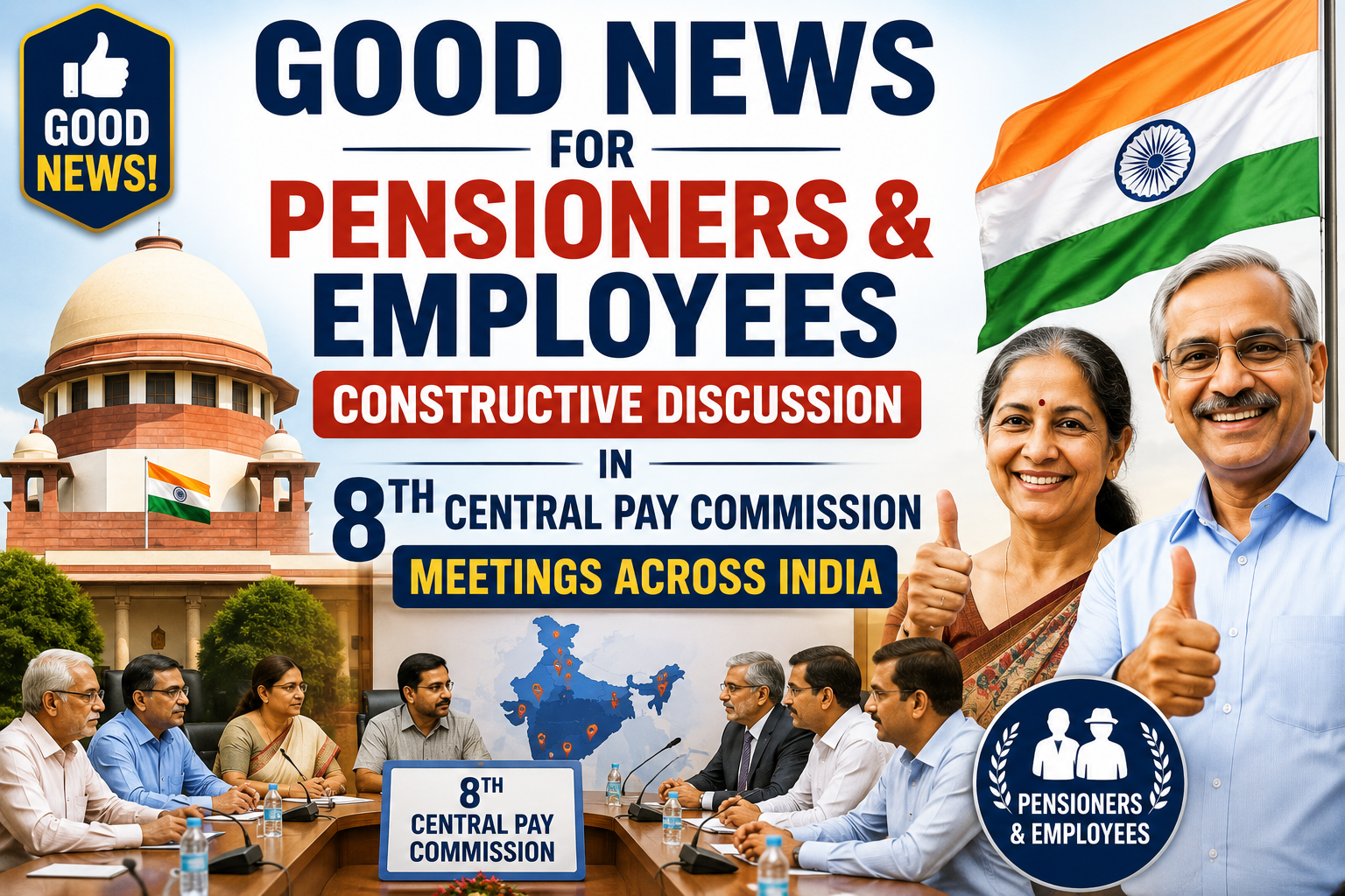 Good News for Pensioners & Employees : Constructive Discussion in 8th Central Pay Commission Meetings Across India