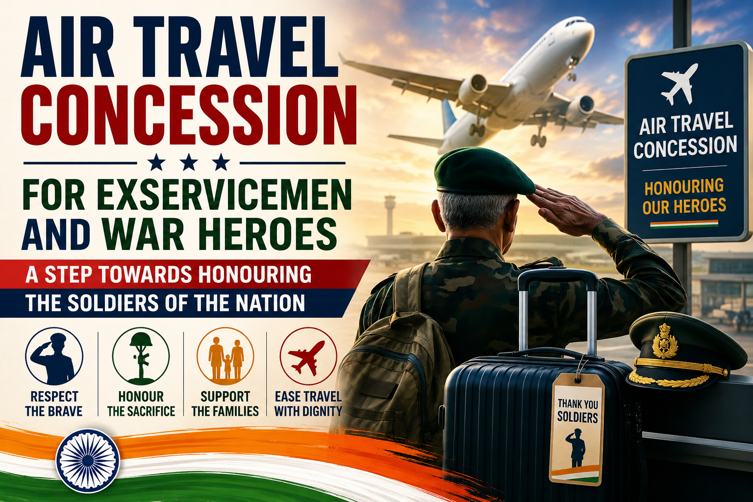 Air Ticket Concession for Exservicemen and War Heroes : A Step Towards Honouring the Soldiers of the Nation