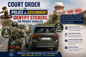 Court Order on Police & Government Identity Stickers on Private Vehicles