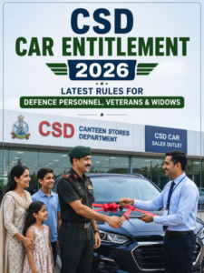 CSD Car Entitlement for Defence Personnel – Latest Rules Explained