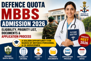 Defence Quota MBBS Admission 2026: Eligibility, Priority List, Documents & Application Process