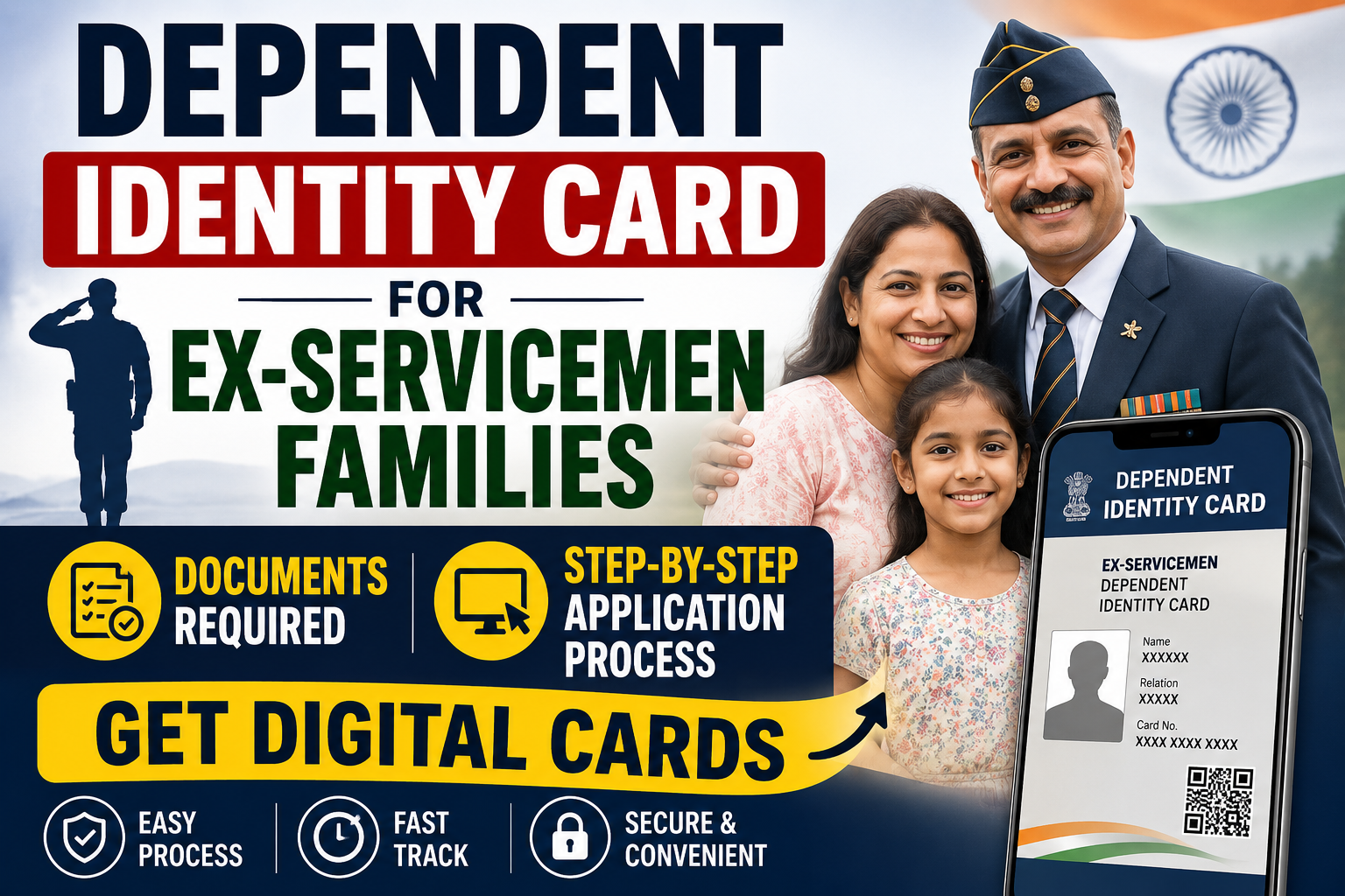 Dependent Identity Card for Ex-Servicemen Families: Documents Required and Step-by-Step Application Process to get Digital Cards also