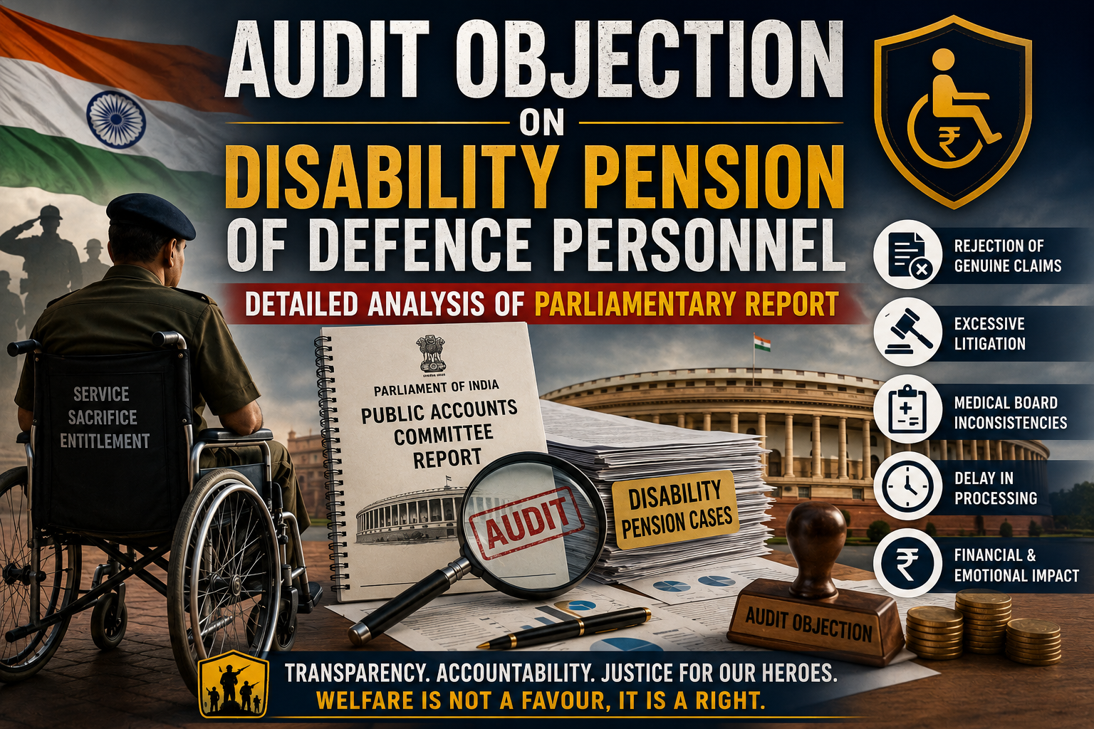 Audit Objection on Disability Pension of Defence Personnel: Detailed Analysis of Parliamentary Report