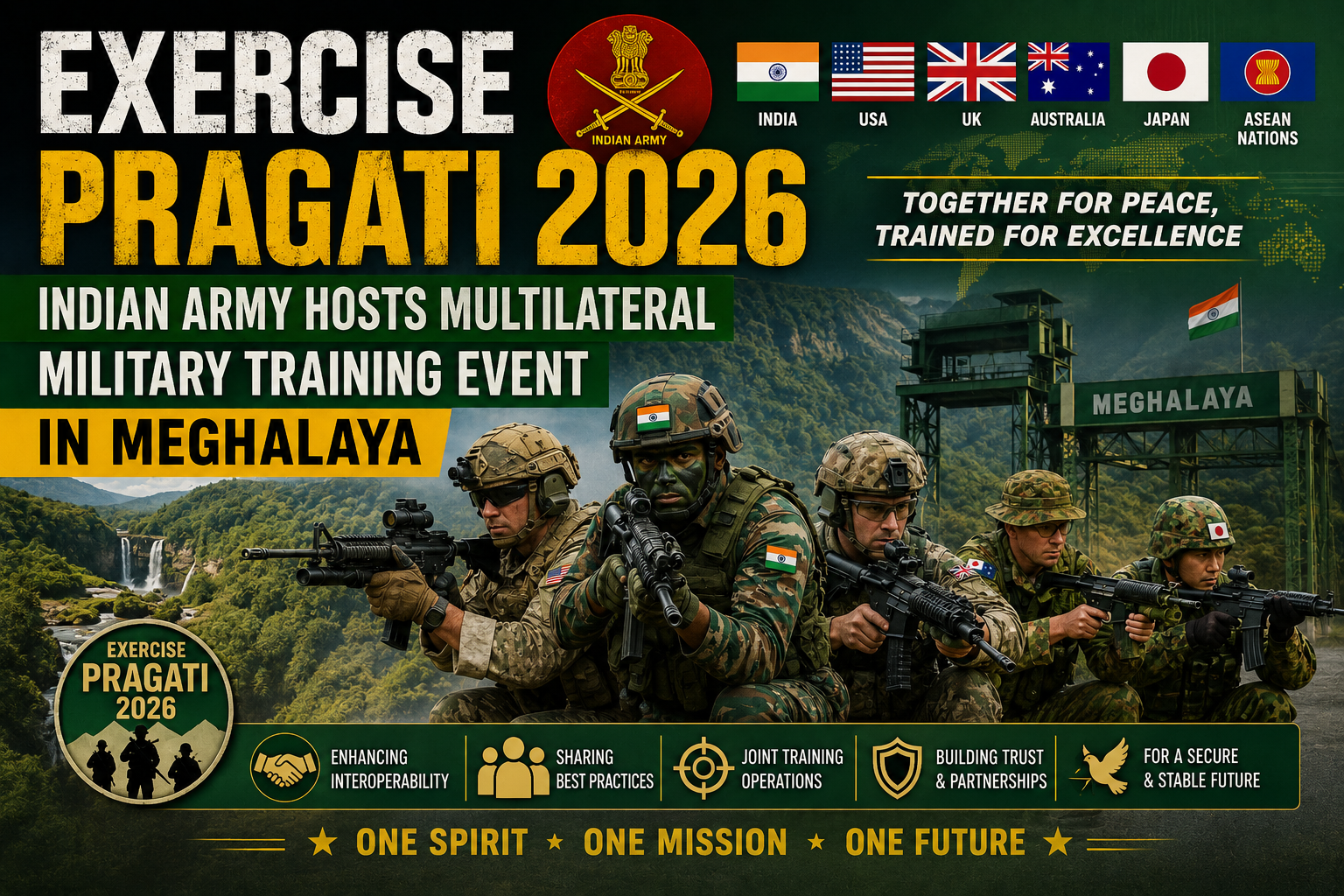 Exercise Pragati 2026: Indian Army Hosts Multilateral Military Training Event in Meghalaya