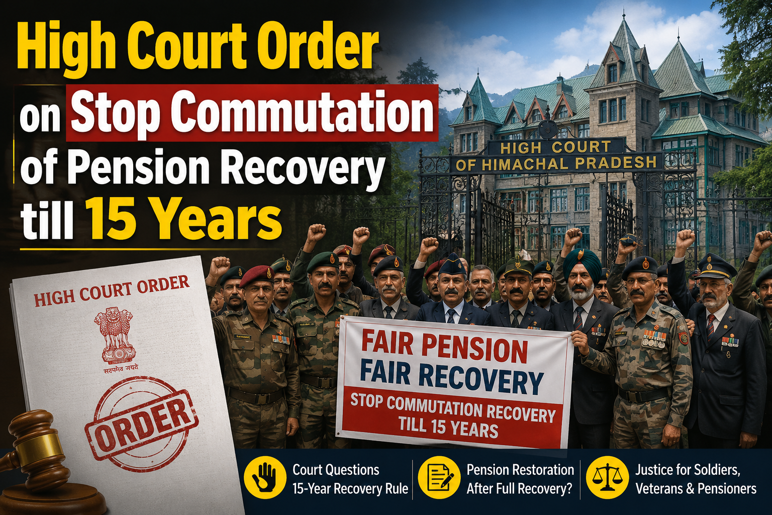 High Court Order on Stop Commutation of Pension Recovery till 15 Years