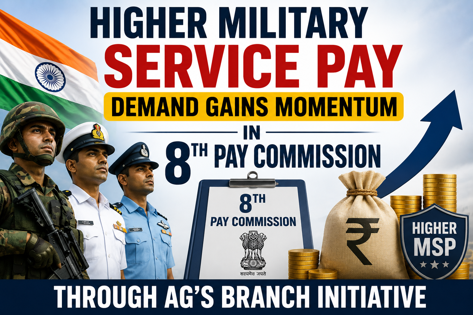 Higher Military Service Pay Demand Gains Momentum in 8th Pay Commission Through AG’s Branch Initiative