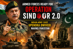 Armed Forces Ready for “Operation Sindoor 2.0 : Indian Army Chief Upendra Dwivedi Warns Pakistan