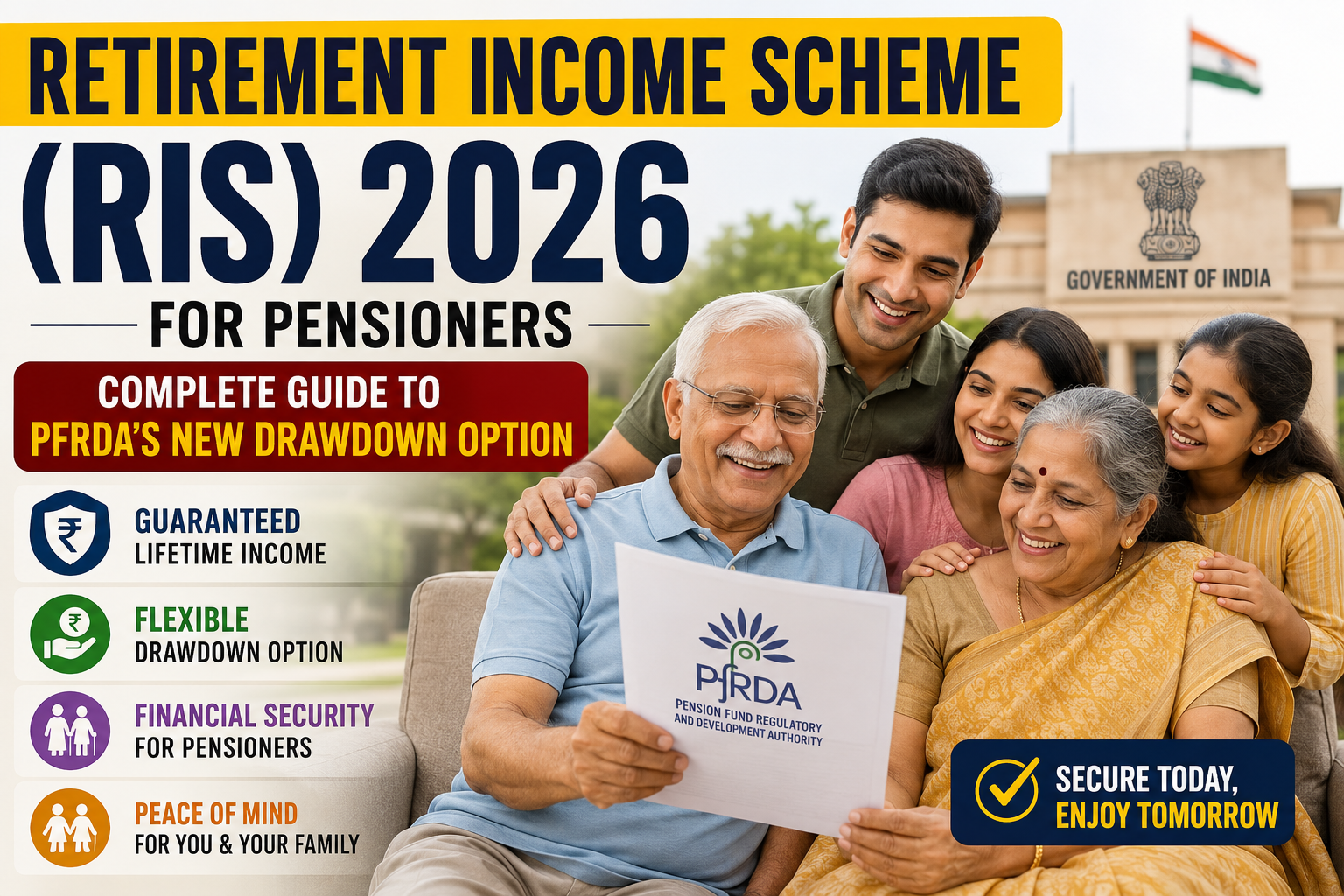 Govt has launched Retirement Income Scheme (RIS) 2026 for Pensioners : Complete Guide to PFRDA's New Drawdown Option