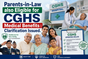 • CGHS dependent family members • CS(MA) Rules 1944 medical benefits • CGHS parents-in-law eligibility • Central Government employee medical facilities • CGHS latest clarification 2026 • Government employee health benefits