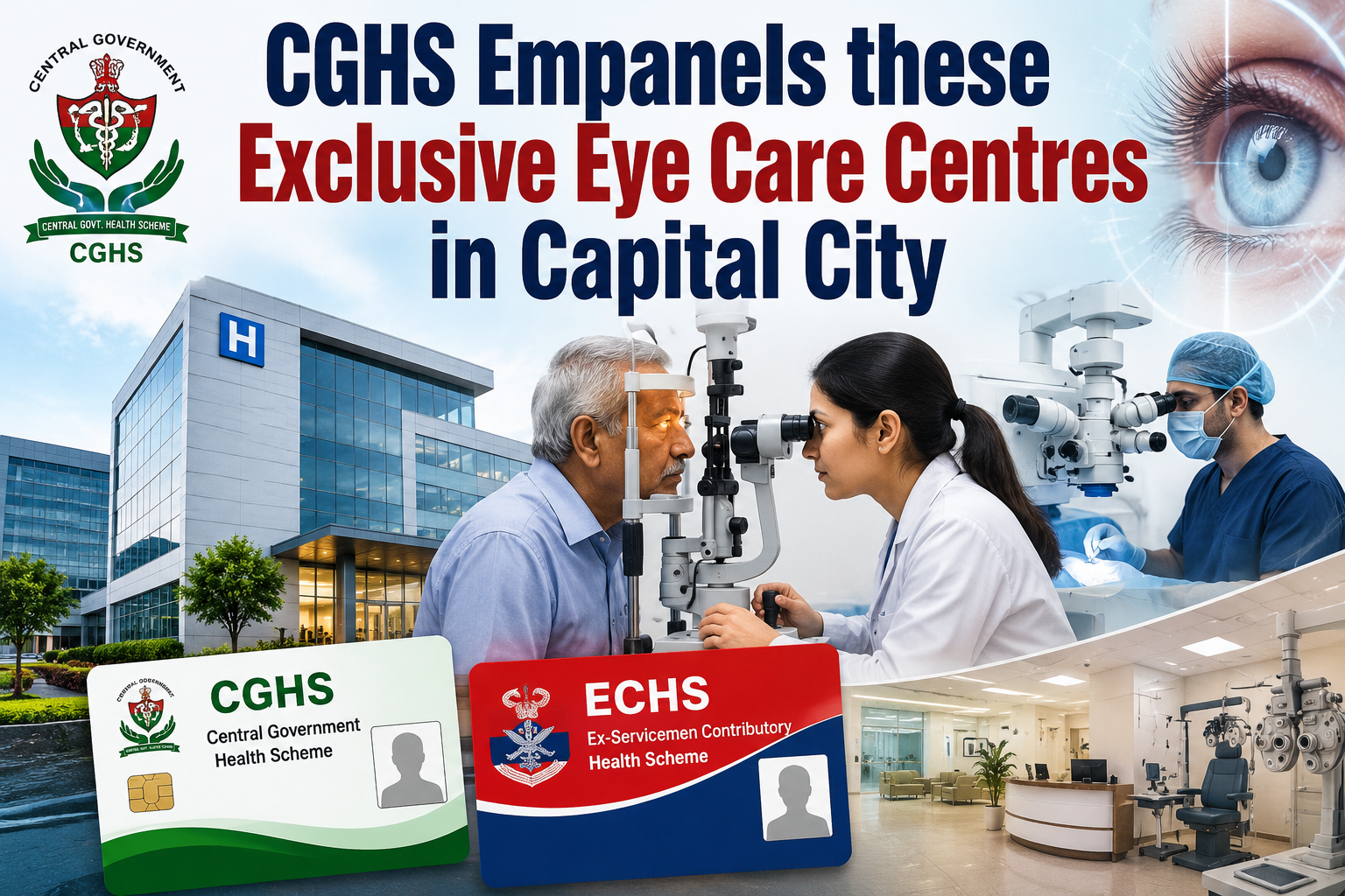 CGHS Empanels these Exclusive Eye Care Centres in Capital City