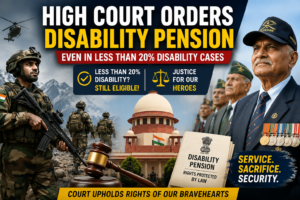 Punjab and Haryana High Court has upheld disability pension for an Army officer with less than 20% disability. Know how Supreme Court judgments in Sukhvinder Singh and Ram Avtar cases protect disability pension rights of Armed Forces personnel.