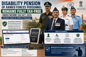 Disability Pension of Armed Forces Personnel Remains Fully Tax-Free Under Income-tax Act, 2025: Complete Guide for Defence Pensioners