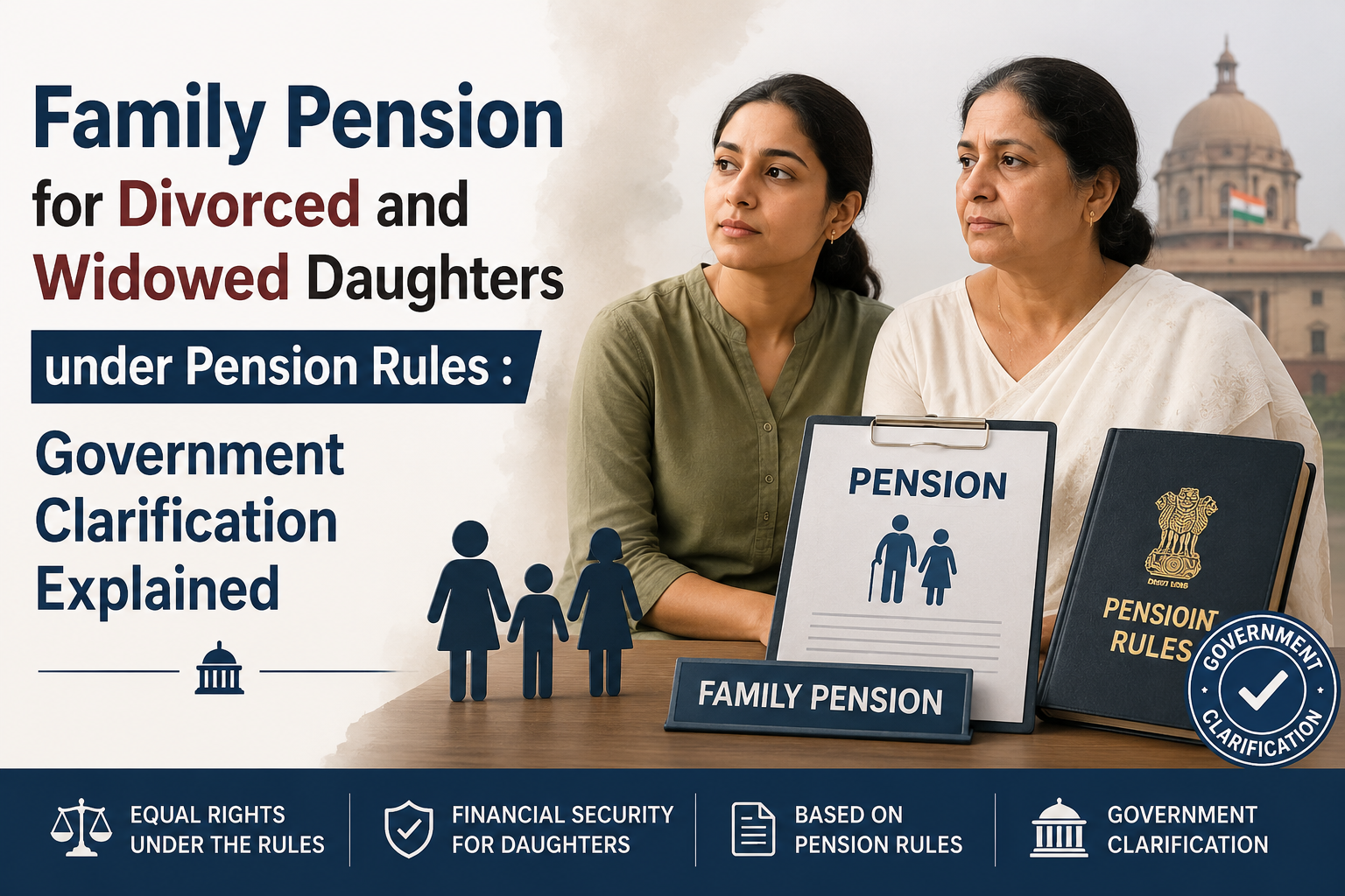 Family Pension for Divorced and Widowed Daughters under Pension Rules : Government Clarification Explained