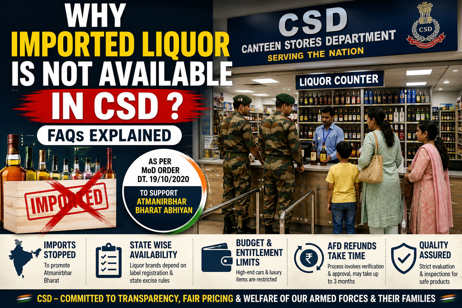 Why Imported Liquor is Not available in CSD ? FAQs Explained