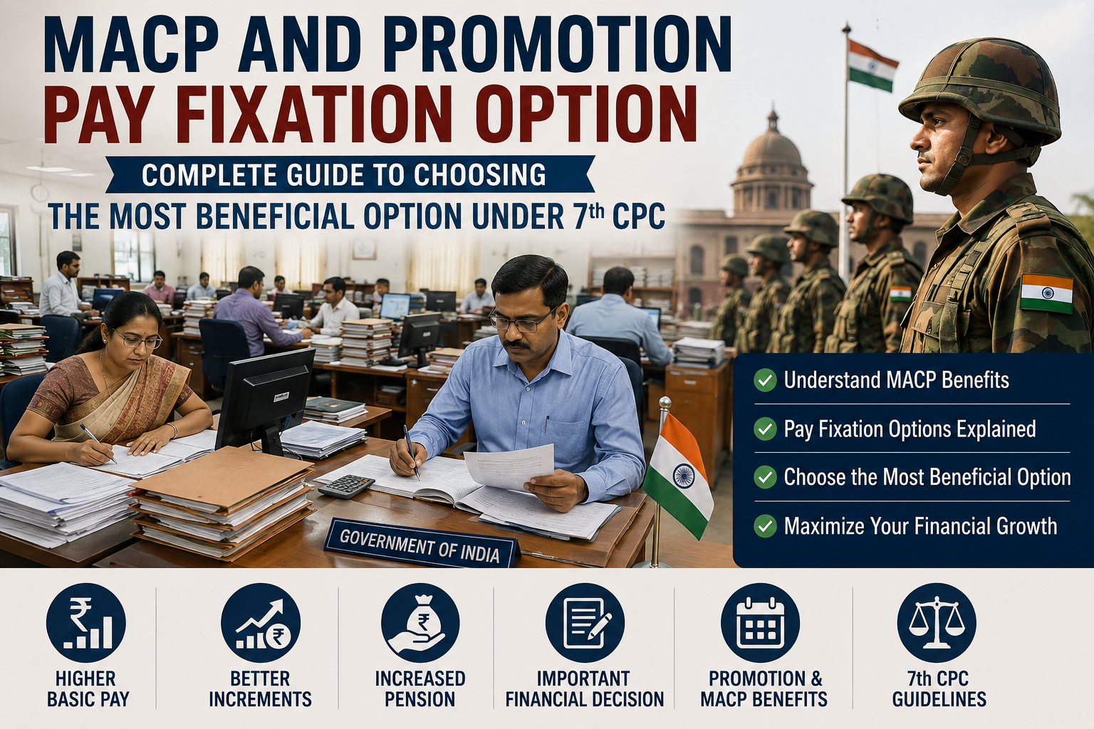 MACP and Promotion Pay Fixation Option: Complete Guide to Choosing the Most Beneficial Option Under 7th CPC