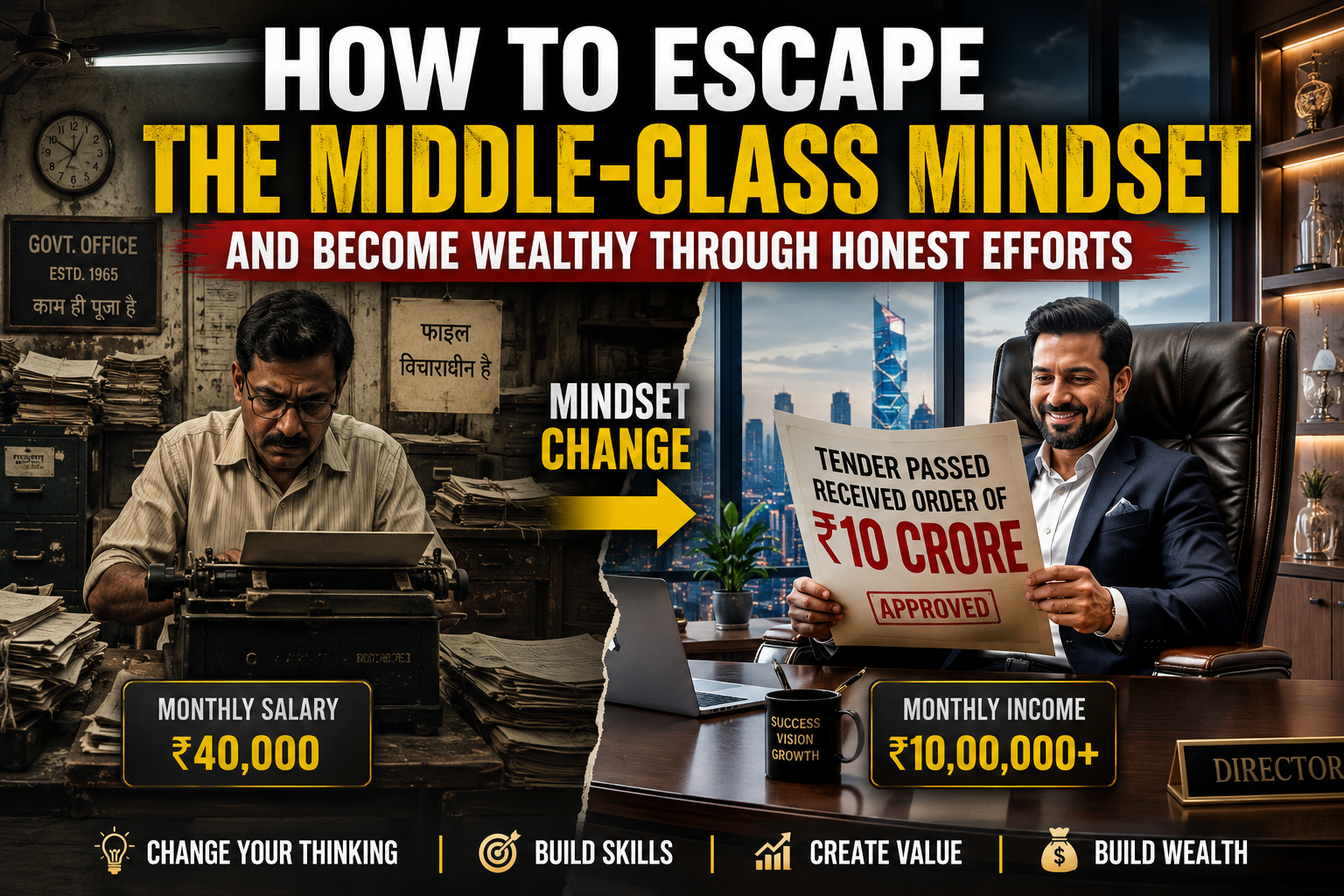 How to Escape the Middle-Class Mindset and Become Wealthy Through Honest Efforts